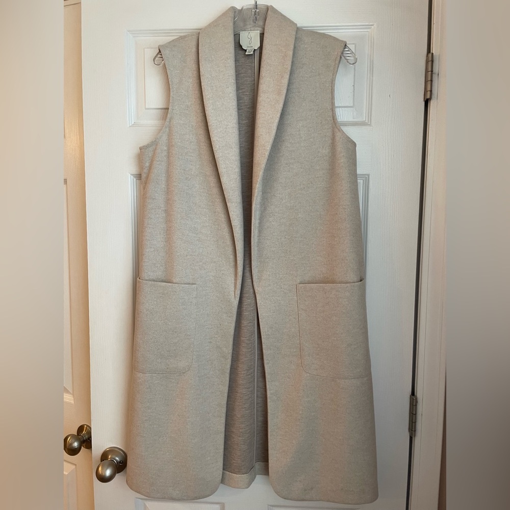 Tan Tunic Vest with Pockets